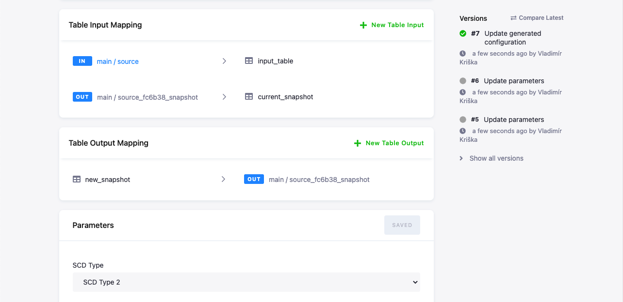 Screenshot -- Input / Output mapping